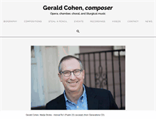 Tablet Screenshot of geraldcohenmusic.com